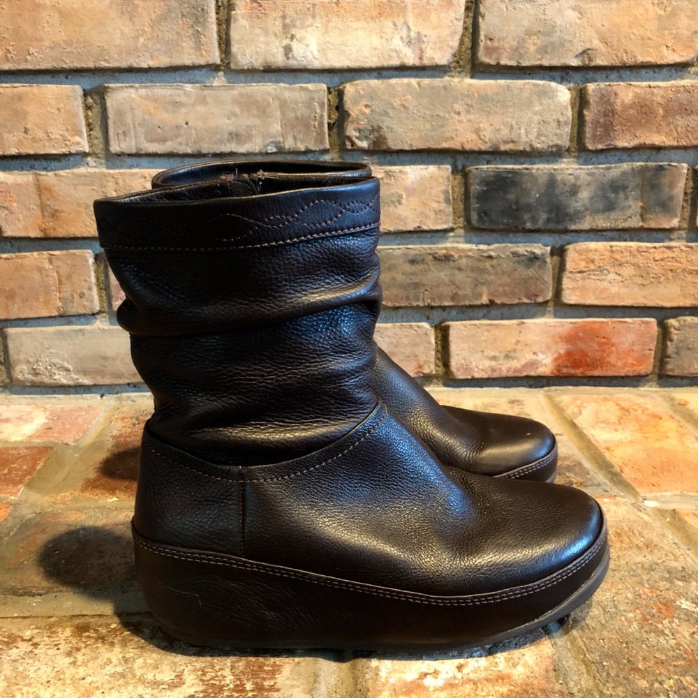 Fitflop Womens 467-030 Brown Slouch Boots Size 6